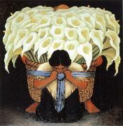 Diego Rivera Series of Flower oil painting artist